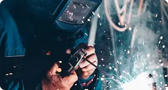 Close-up of a repaired motor stator