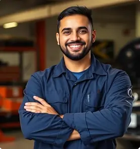Motor repair technician portrait